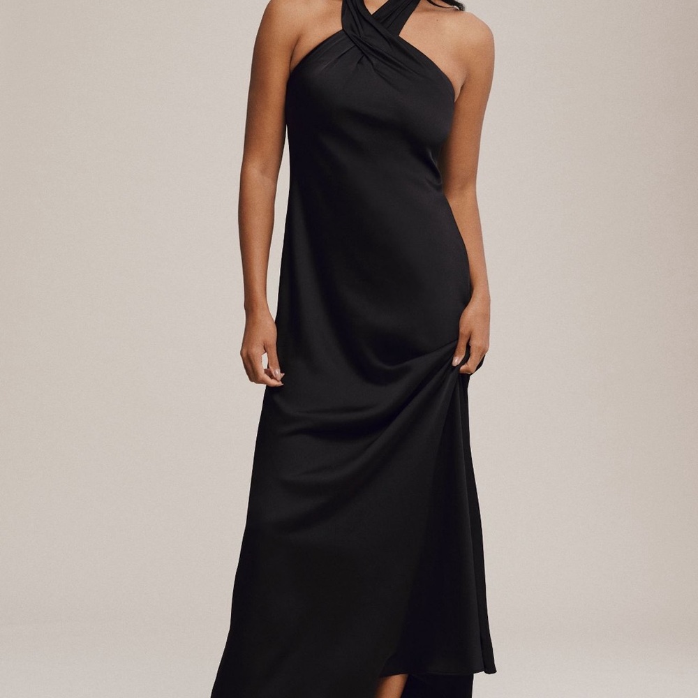 BHLDN Ruby Twist Satin Dress